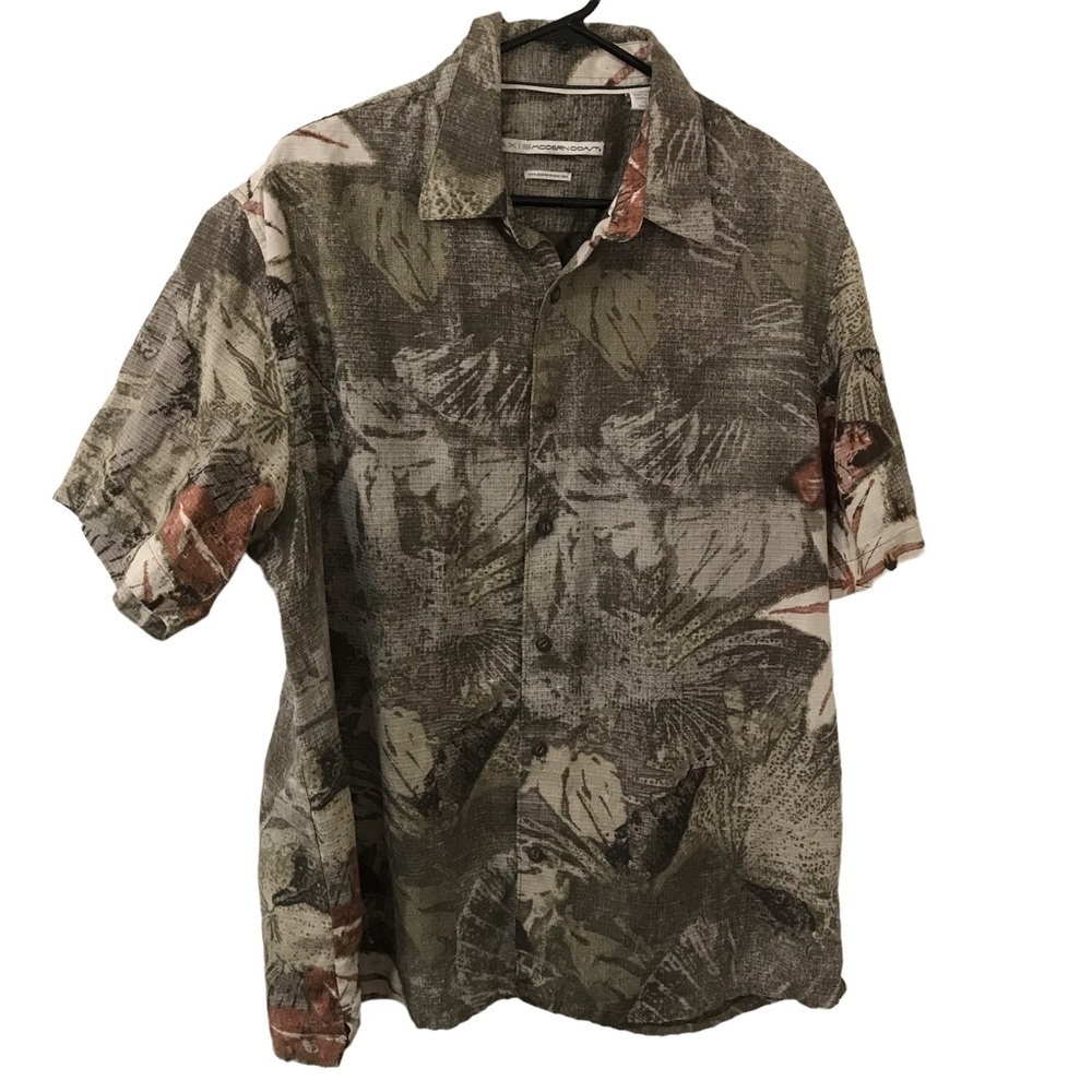 Axis silk cotton blend men’s tropical blend button down shirt